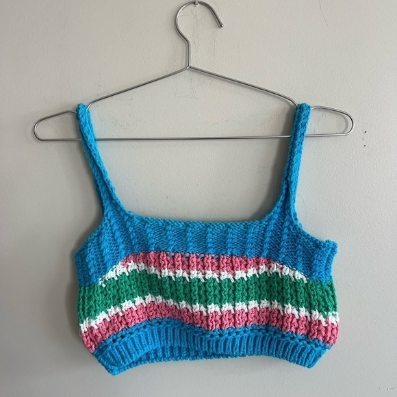 Zara Striped Knit Crop Top - Picture 5 of 11